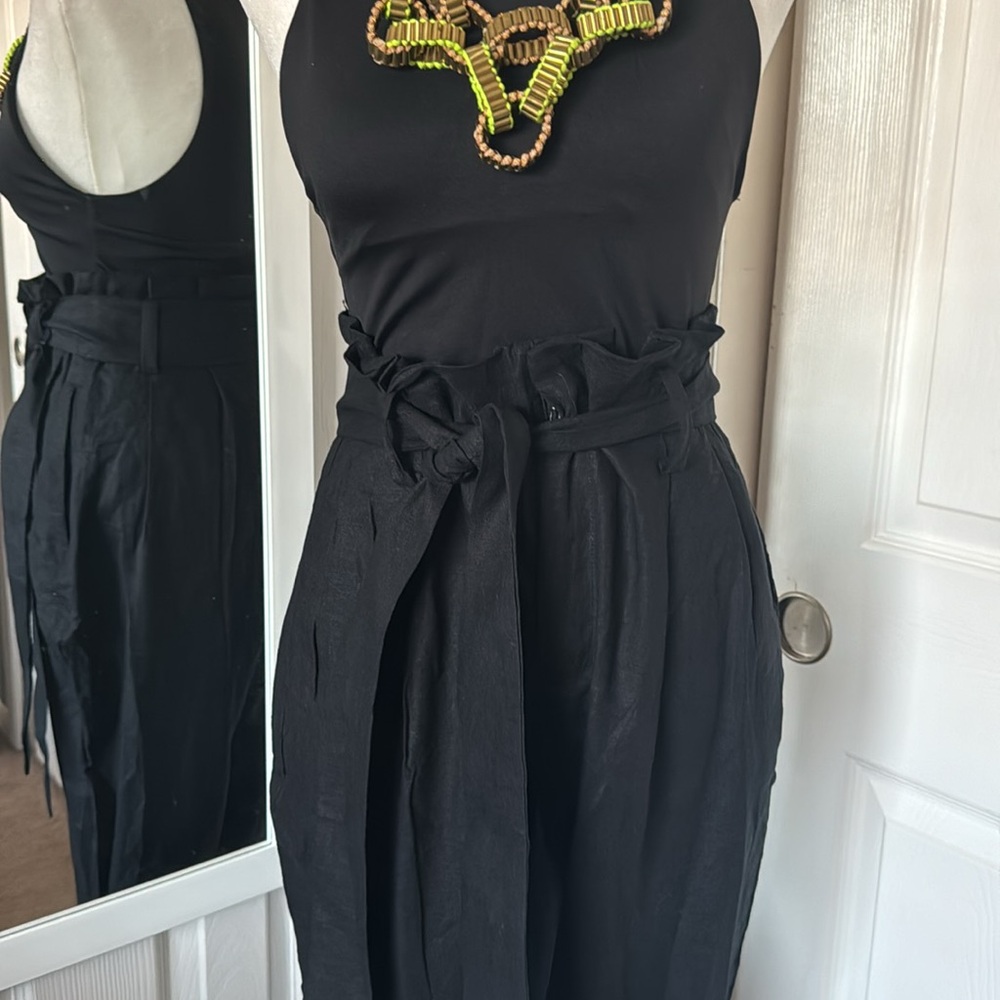 ON 34th black paper-bag  pants - Picture 5 of 9